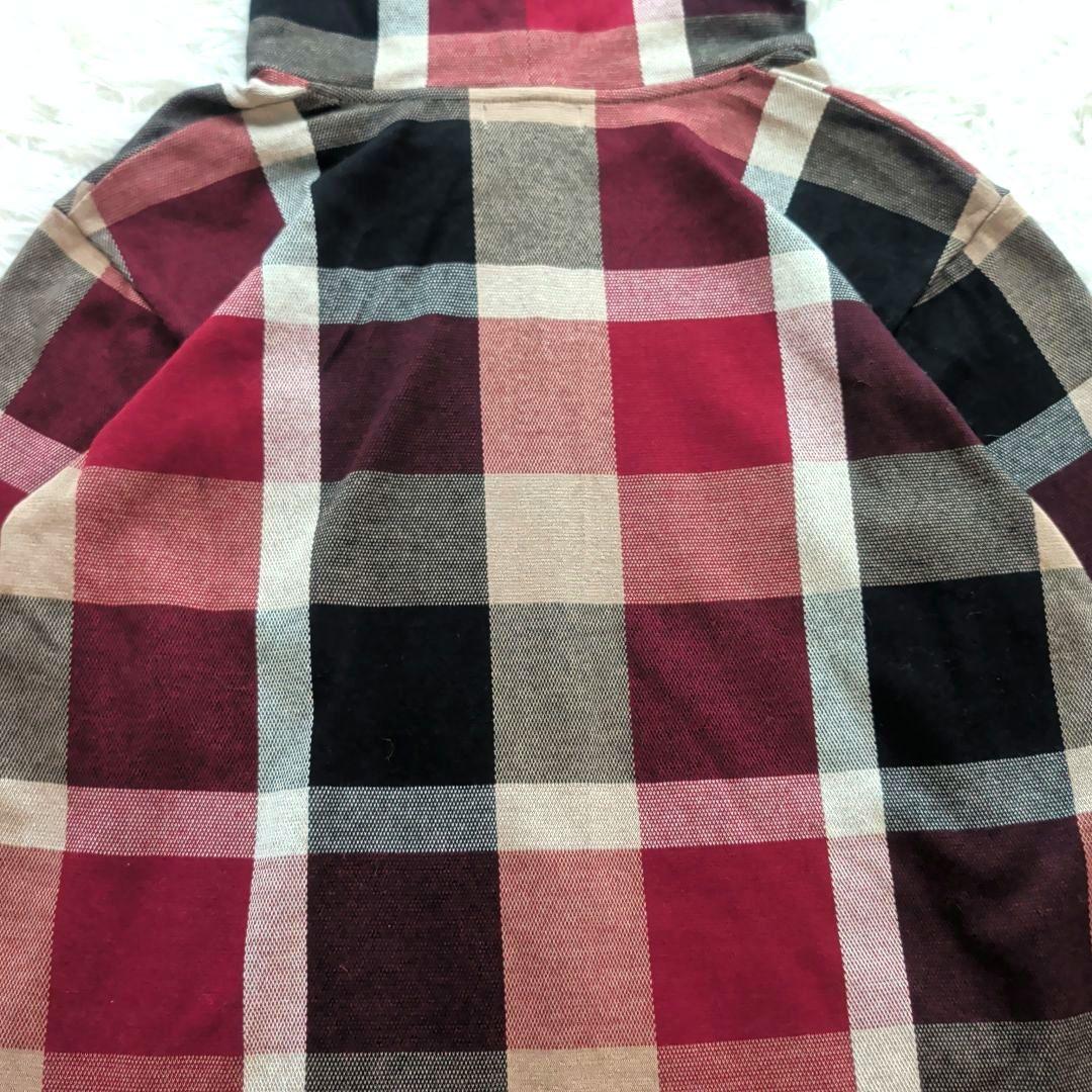 極美品 ブルーレーベルクレストブリッジ フード付きチェックワンピース 38 近年