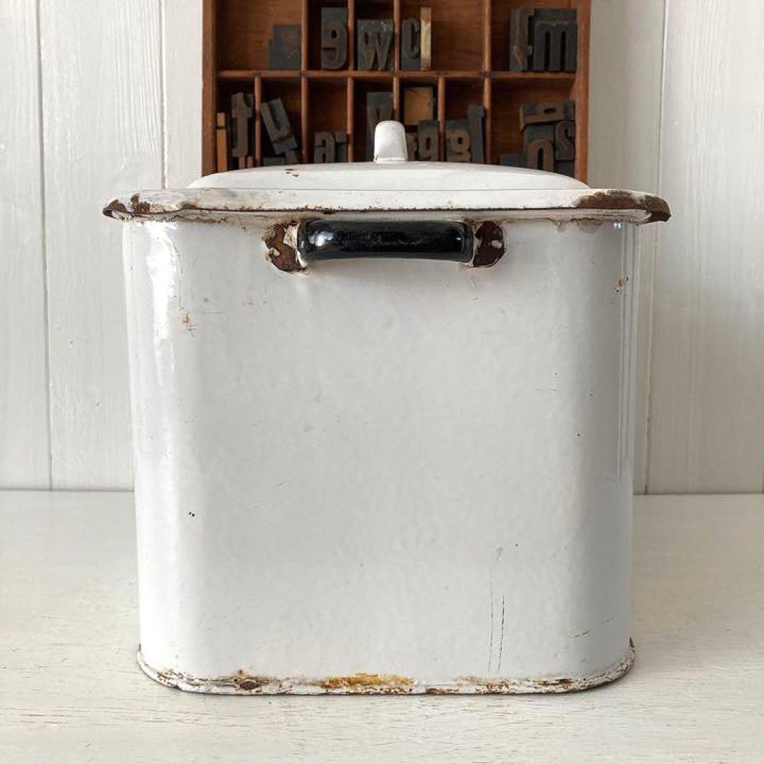 イギリスアンティーク☘️一斤用スモール ホーローBREAD ブレッド缶