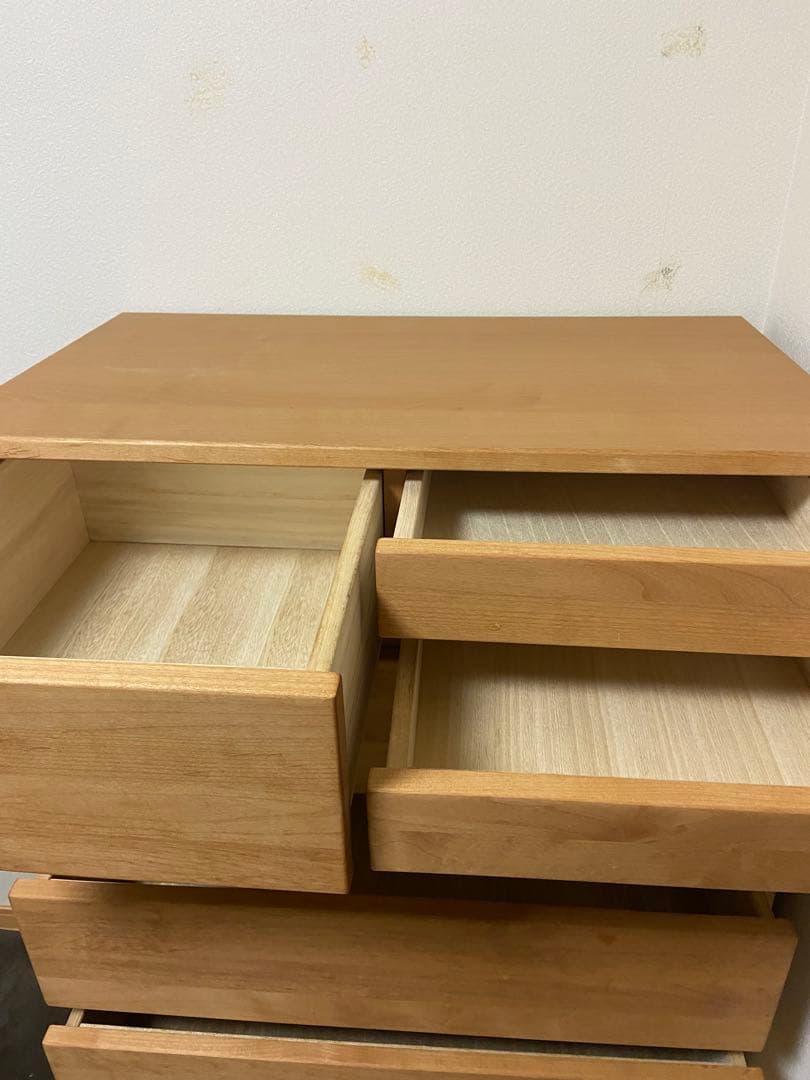 大川家具 チェスト 収納 6段 タンス ハイチェスト 幅80 日本製