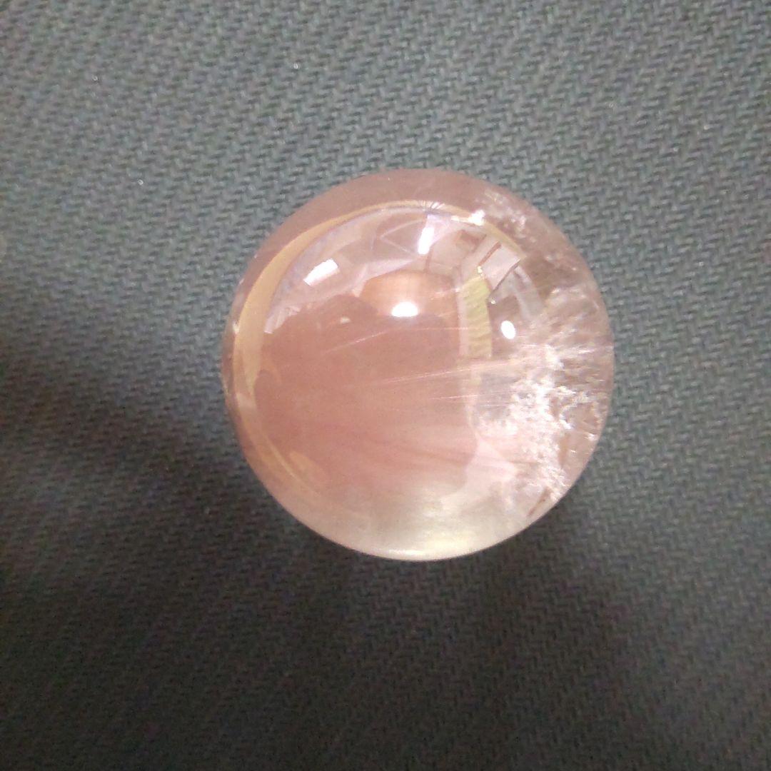 レッドルチルクォーツ スフィア ふわっとした極細針