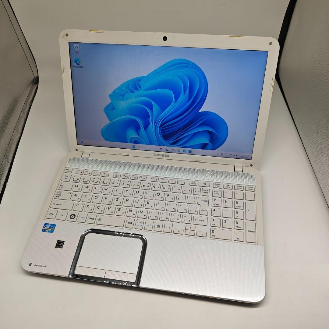 【東芝】T552 高速i7 SSD512GB 16GB ホワイト ノートPC