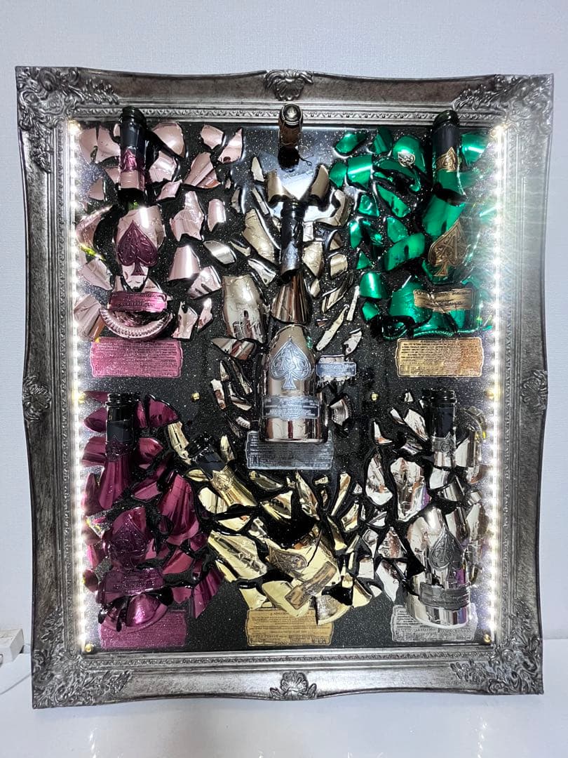 超大型　LEDシャンパンアート　アルマンドフルコンプリート　壁掛けも出来ます！