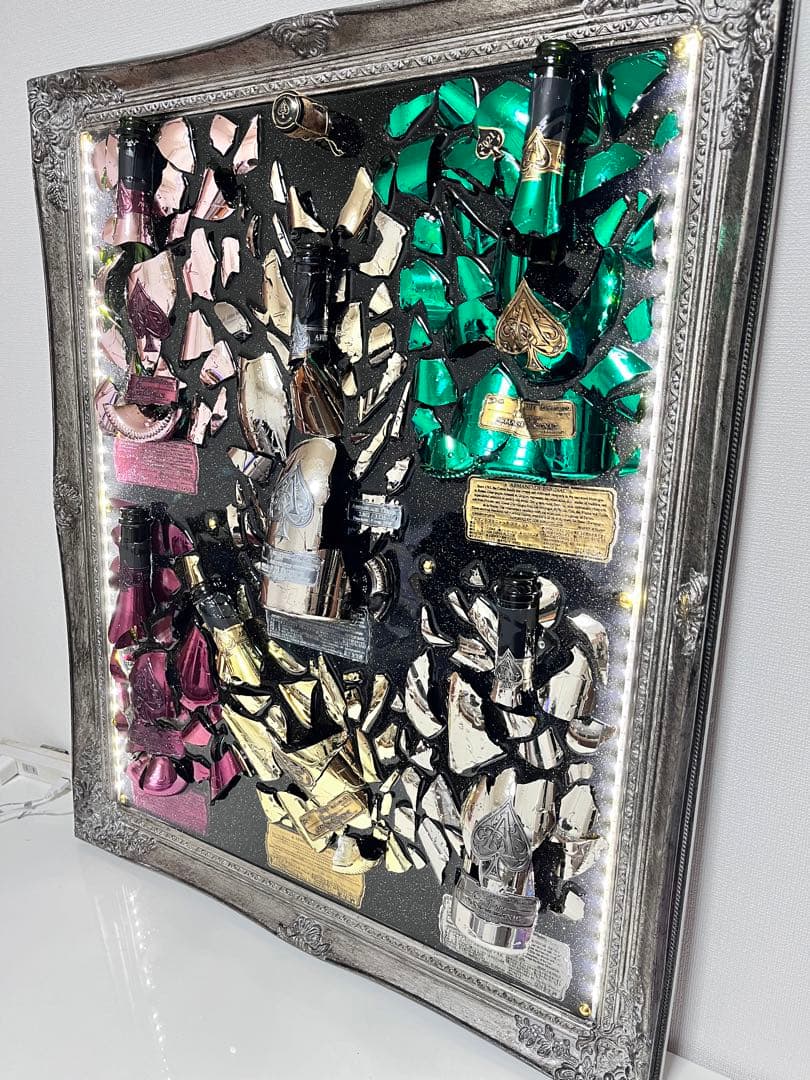 超大型　LEDシャンパンアート　アルマンドフルコンプリート　壁掛けも出来ます！