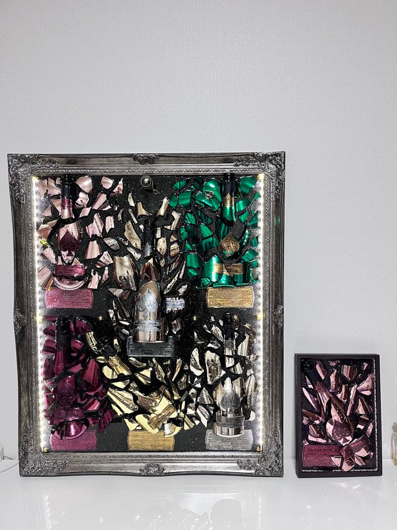 超大型　LEDシャンパンアート　アルマンドフルコンプリート　壁掛けも出来ます！