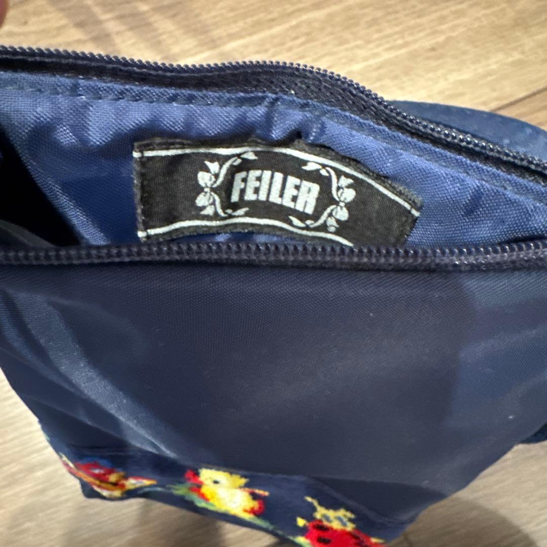 学校フェイラー　ネイビー スマホショルダーバッグ ハイジ柄