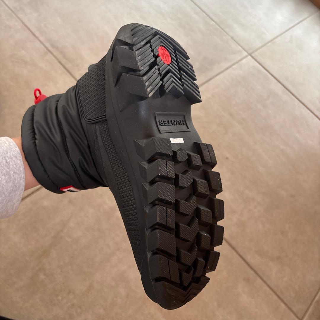 HUNTER レディース ショート スノーブーツ防寒シューズ black