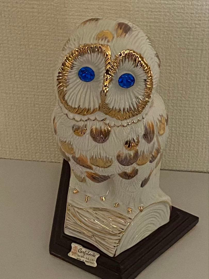 ふくろう 陶器 置物　年代品　底伤