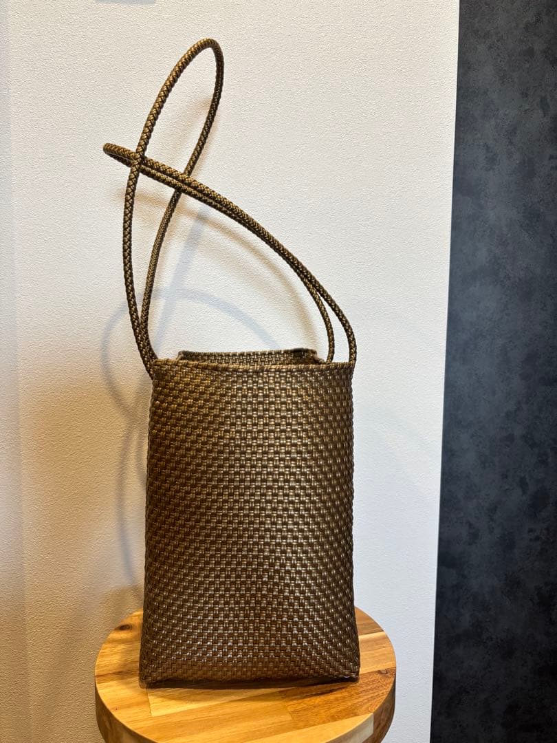 Letra レトラ　メルカドバッグ　バケット　ロングハンドル ゴールド