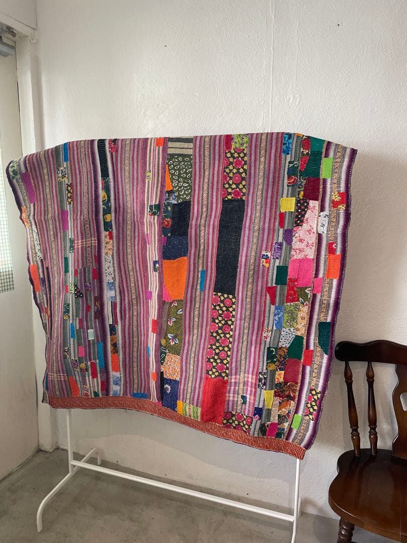 ※限定saleꕥ未使用ꕥヴィンテージラリーキルト カンタキルトマルチカバーラグ