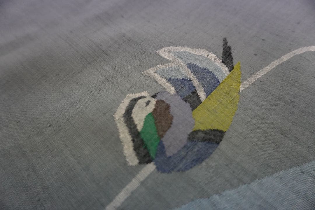 b*r様 オシドリ柄紬の付下げ（単衣仕立て）