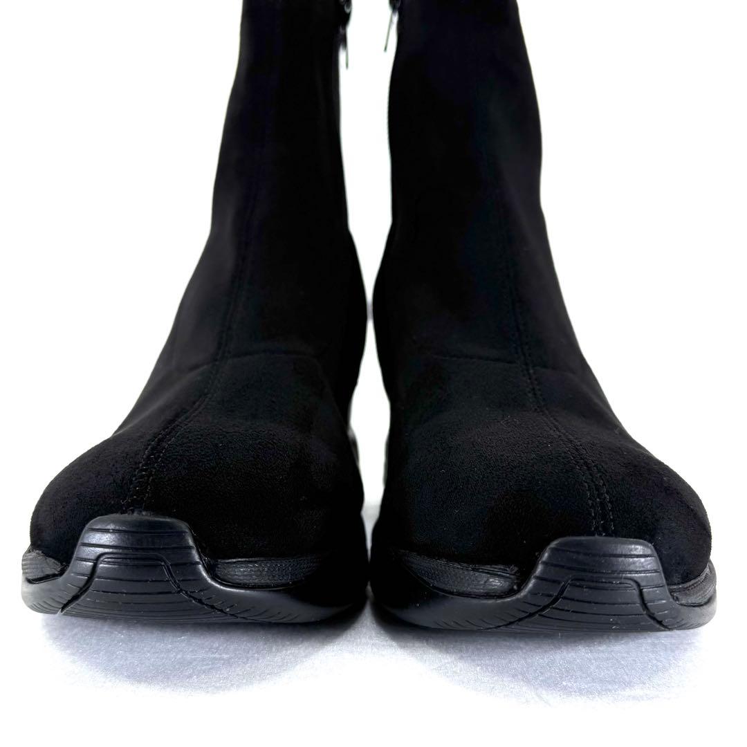 【+diana】 プラスダイアナ （23.5） ウェッジソール ショートブーツ