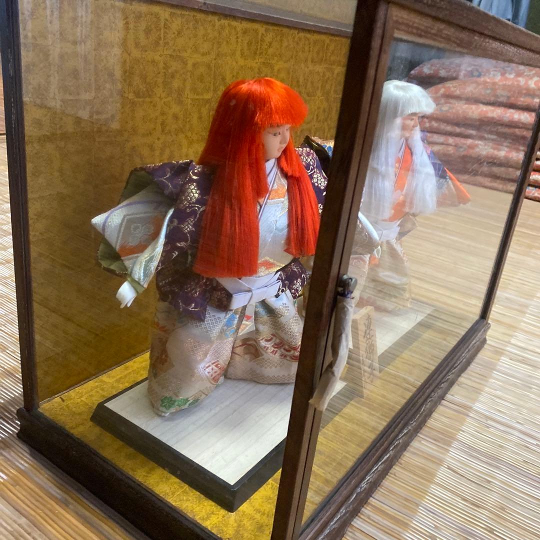 日本人形 連獅子　ケース付き