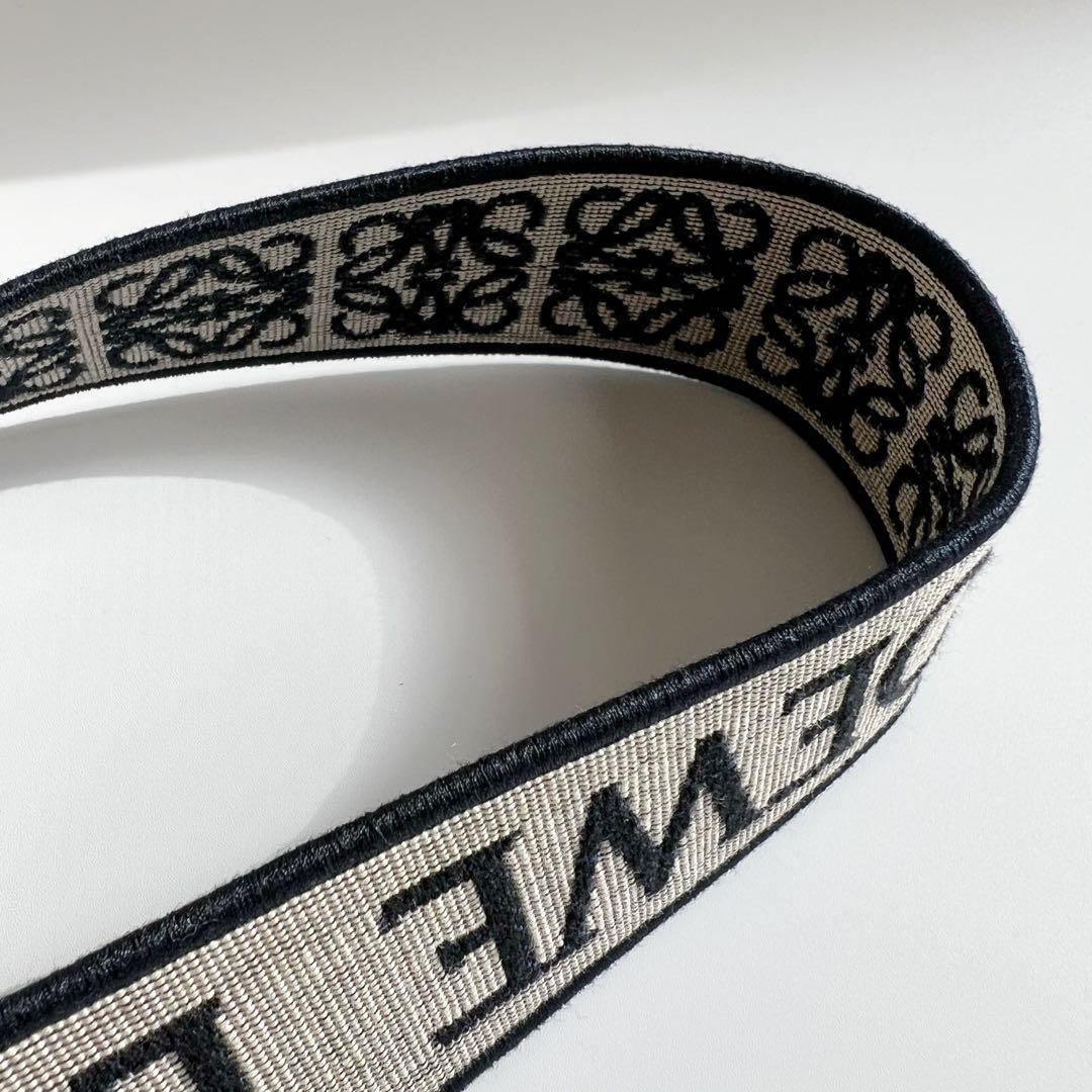 美品 ロエベ アナグラムロゴ　ジャガード＆カーフ　ショルダーバッグストラップ