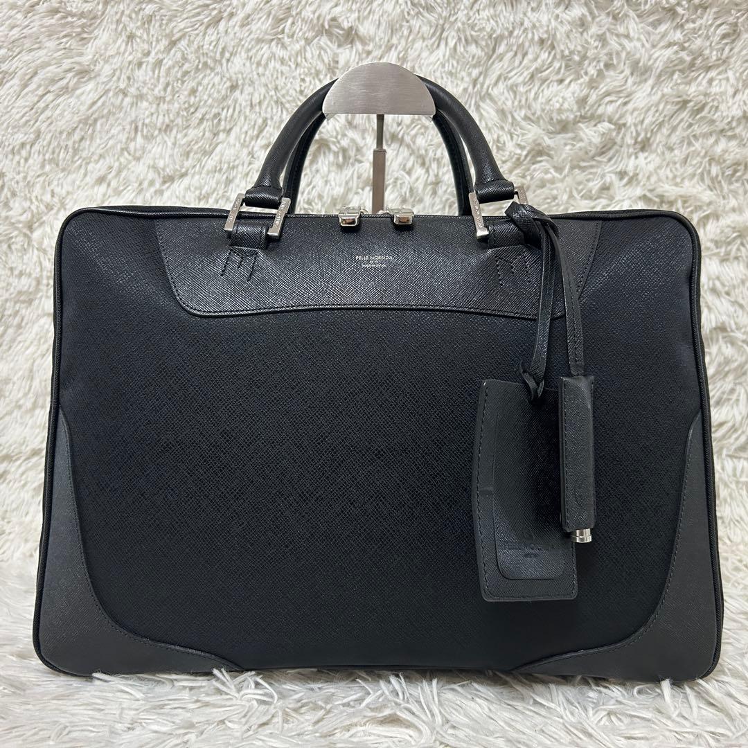 ⭐️極美品⭐️2室 ペッレモルビダ キャピターノ ビジネスバッグ メンズ ブラック