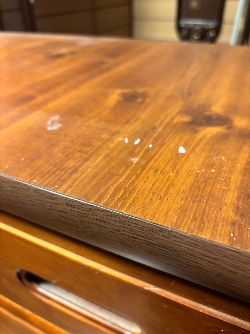 木製ブラウンチェスト 6引き出し