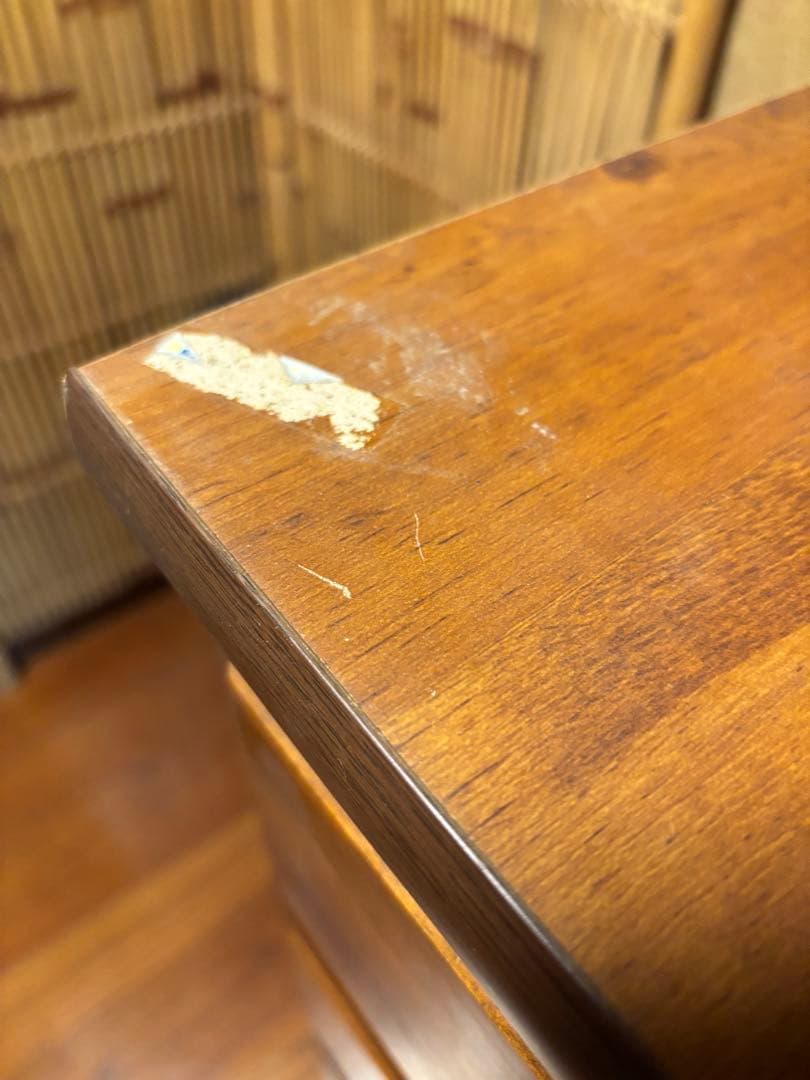 木製ブラウンチェスト 6引き出し