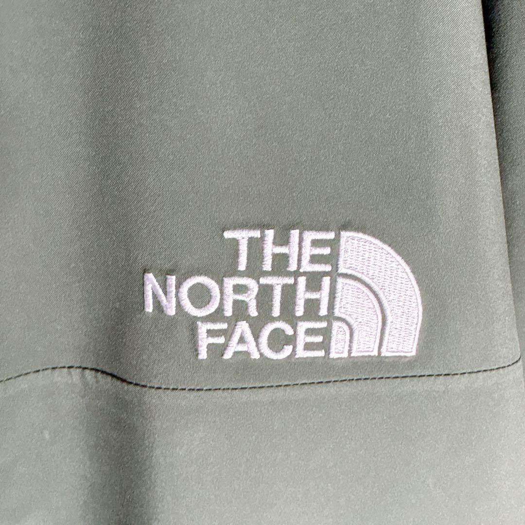 ノースフェイス フィッシュテール モッズコート XL オリーブ 刺繍ロゴ