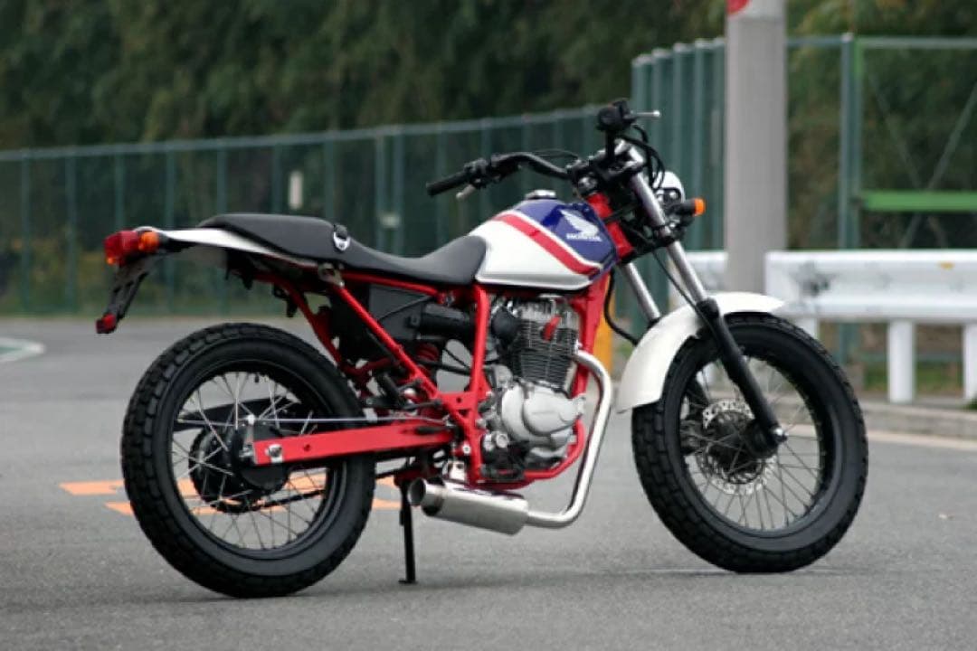 新品HMS ホンダ FTR223 100φ砲弾マフラーSUS (Type2)