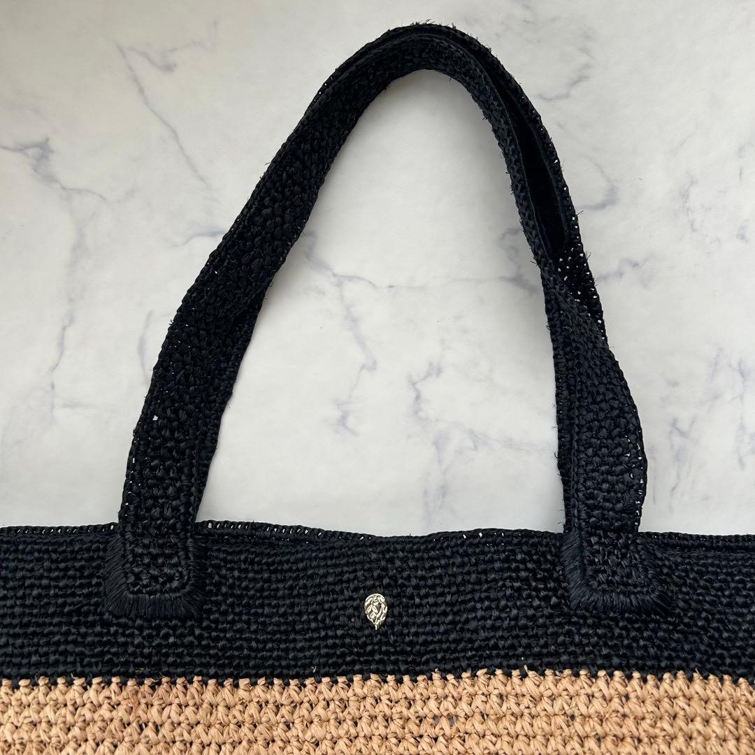 ヘレンカミンスキー ラフィア 肩掛け かごバッグ トートバッグ 大容量