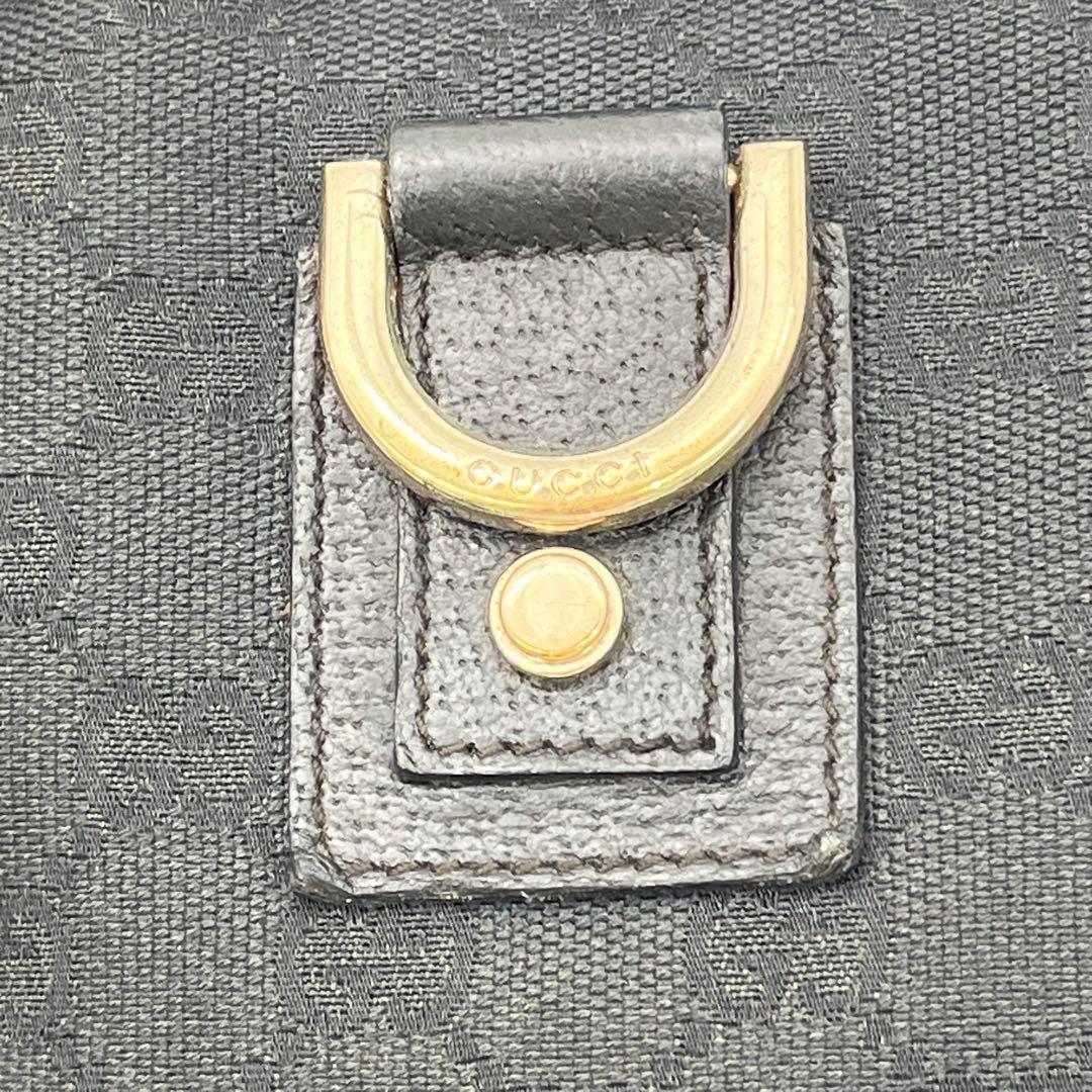 GUCCI ショルダーバッグ サコッシュ GGキャンバス アビーライン ブラック