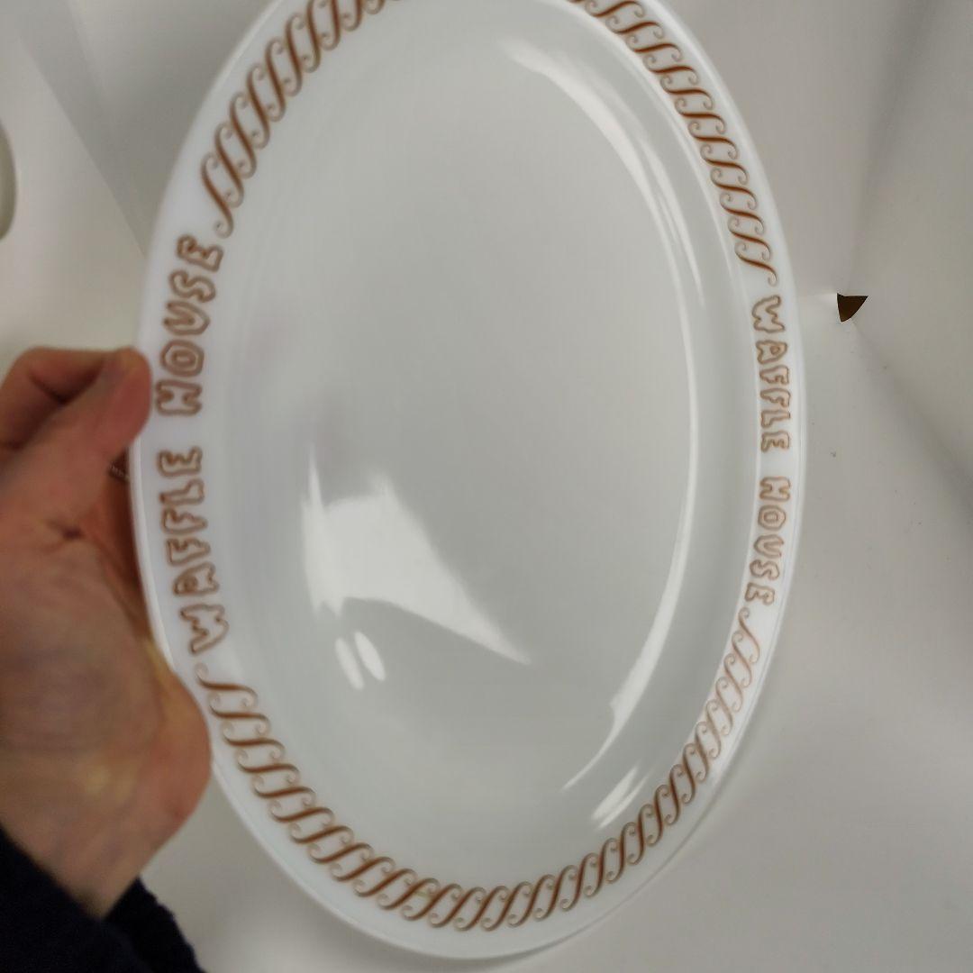 希少　オールドパイレックス　Waffle House オーバルプレート　皿