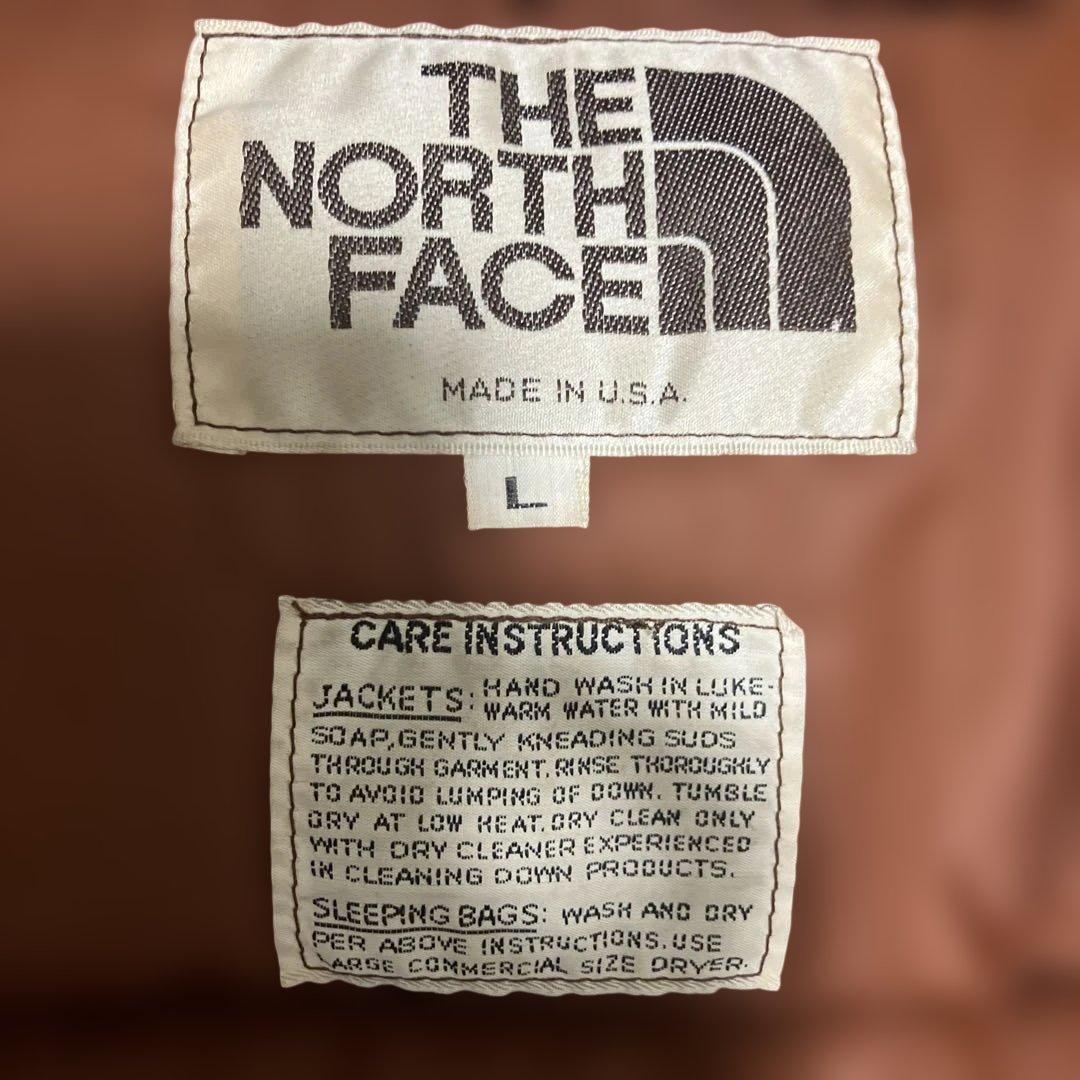 70s ノースフェイス 茶タグ ナイロン ダウンジャケット USA製 TALON