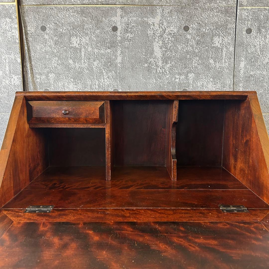 ꧁北海道民芸家具 ホクミン꧂ライティングビューロー デスク 机 書斎 チェスト