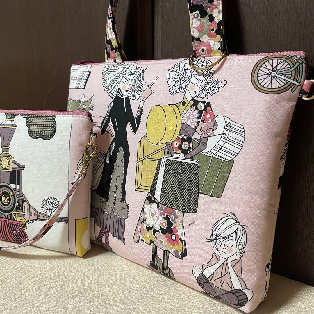 ♡ゲッタウェイピンクで2個♡ハンドメイド　アレキサンダーヘンリー