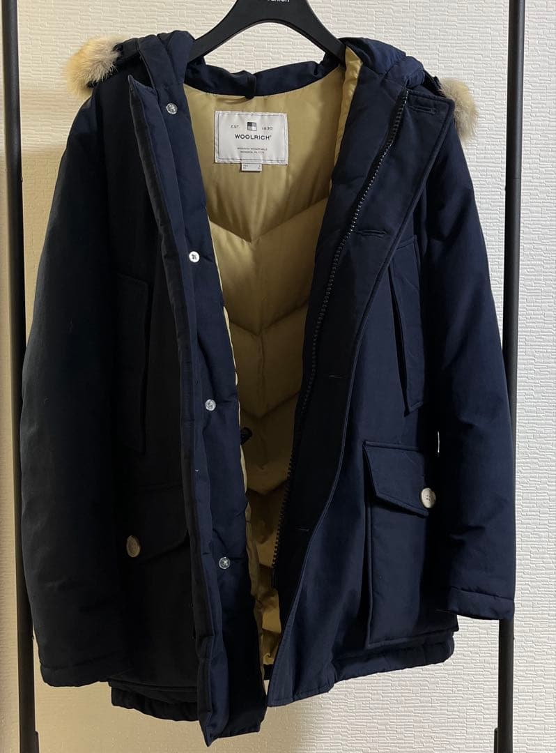 ウールリッチ アークティックパーカ USA L ネイビー コートカバー＋ハンガー