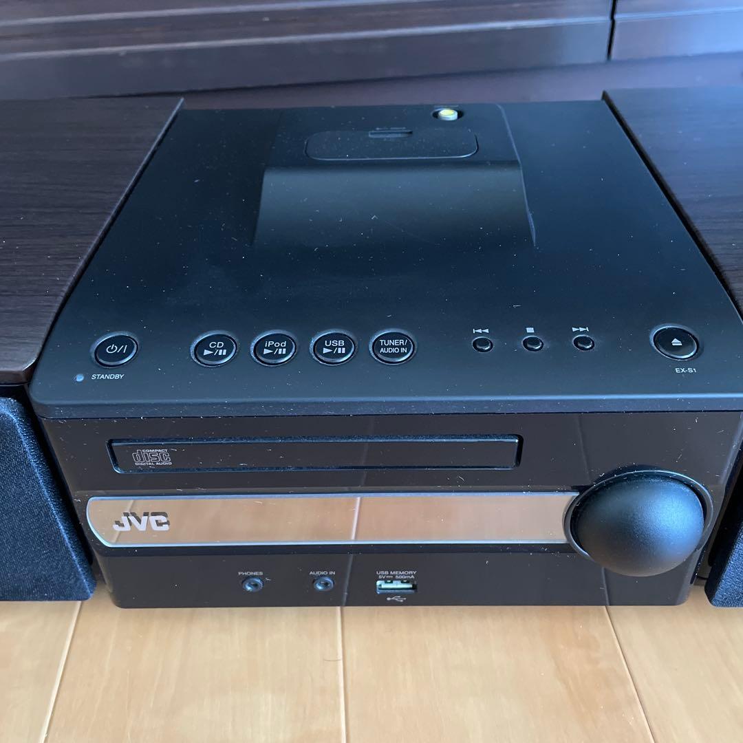 JVC ミニコンポ CDプレーヤー CA-EXS1- B ウッドコーン