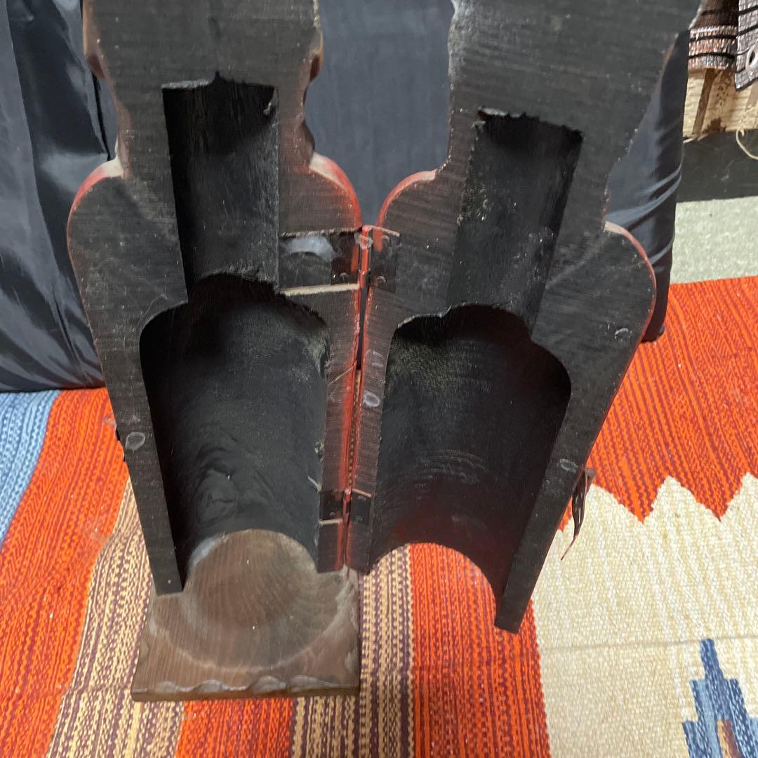 スペイン製　木彫　ワインボトルホルダー