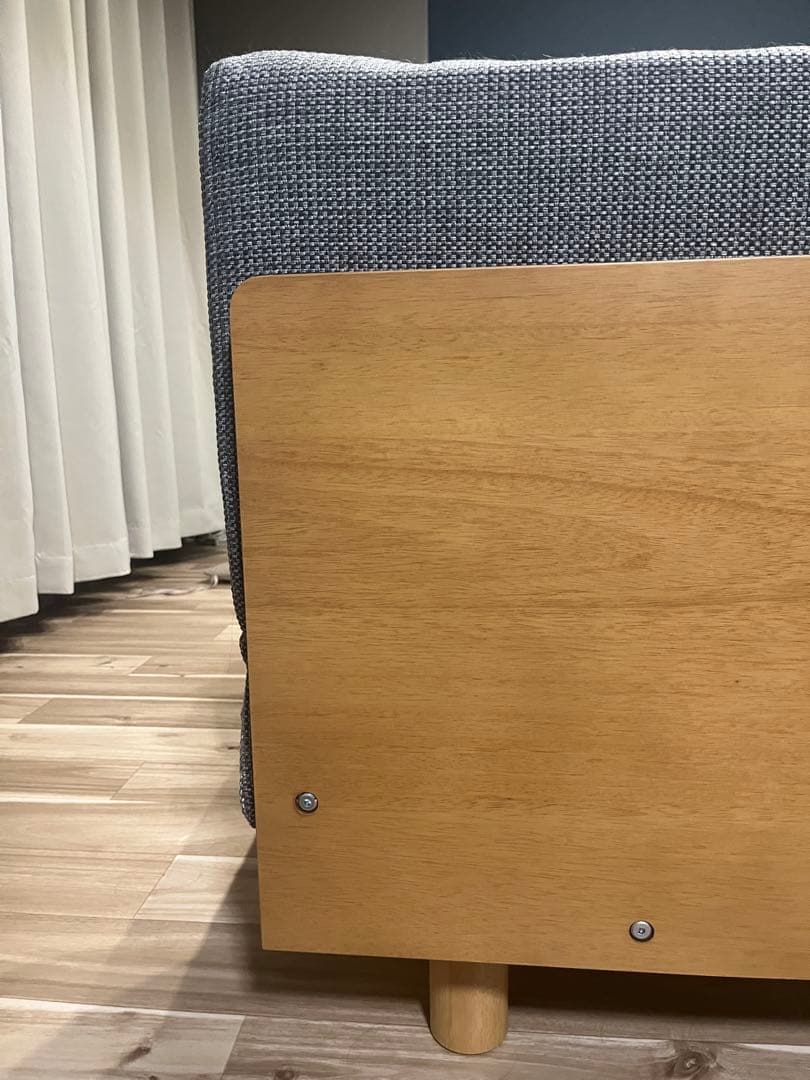 無印良品　ゆったり座れるアームレスソファ　2シーター　グレー