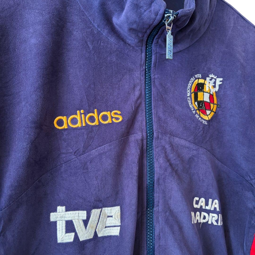 90s adidas サッカー スペイン代表 ベロアジャージ トラックジャケット