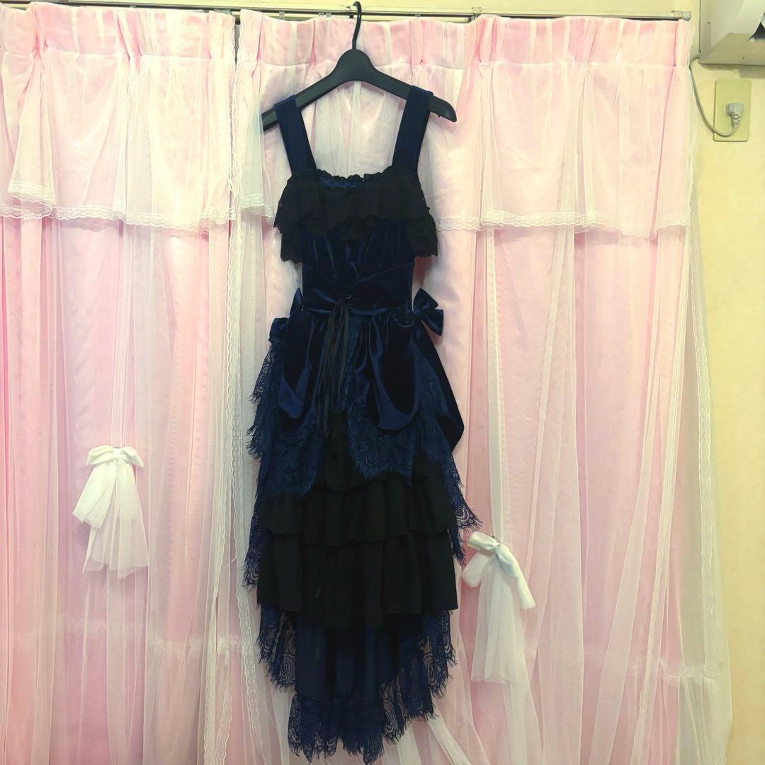 アトリエピエロ Adenophora Jumper Skirt ネイビー 美品