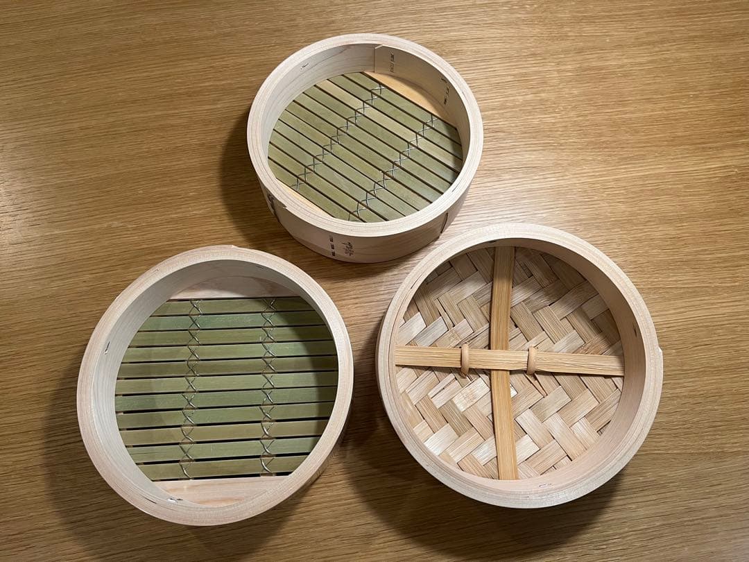 【未開封】山一 国産ひのき 中華せいろ　檜蒸篭　21㎝　2段　木曽駒印