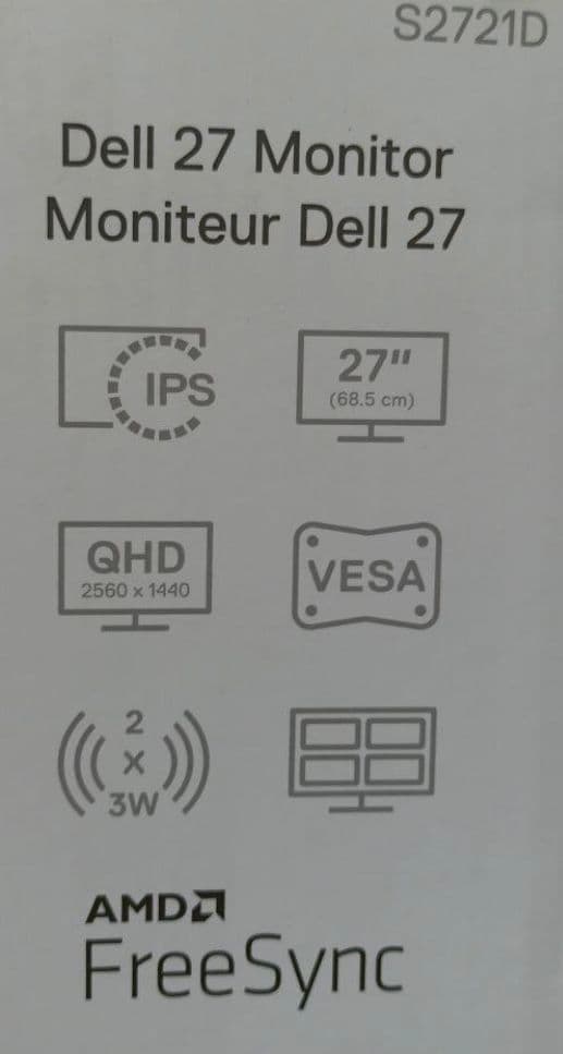 【期間限定値下】DellモニタS2721D 1440p QHD IPS27インチ