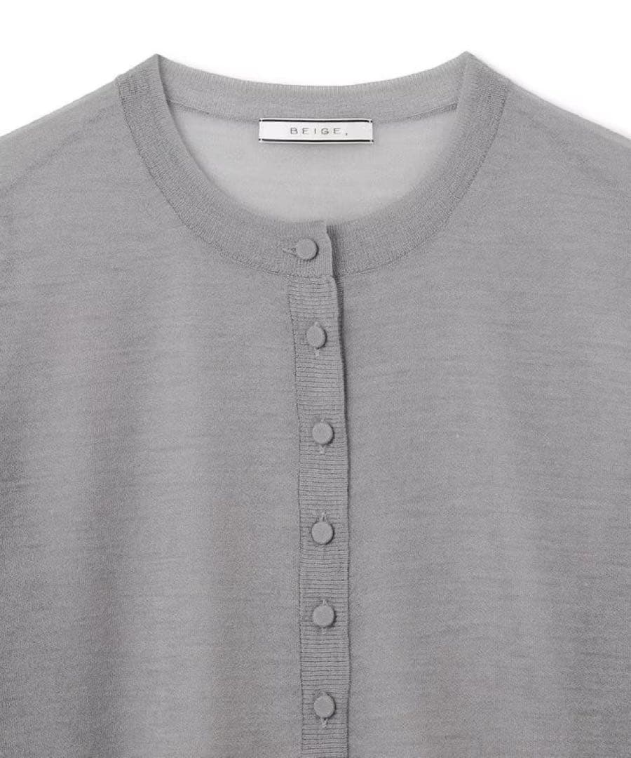 ♡新品♡BEIGE,CADDO / シアーウールカーディガン