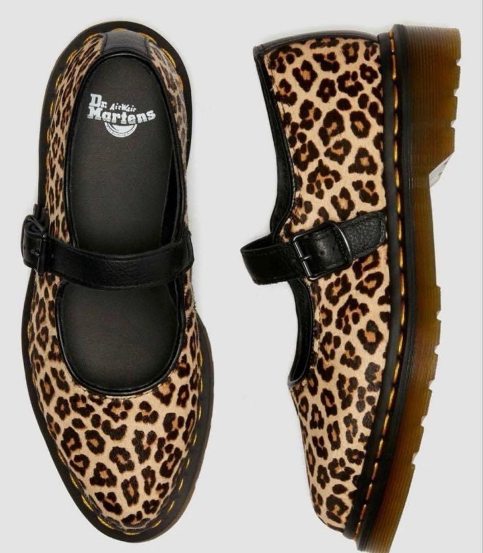 ユナ Dr. Martens ヒョウ柄 メリージェーン 靴