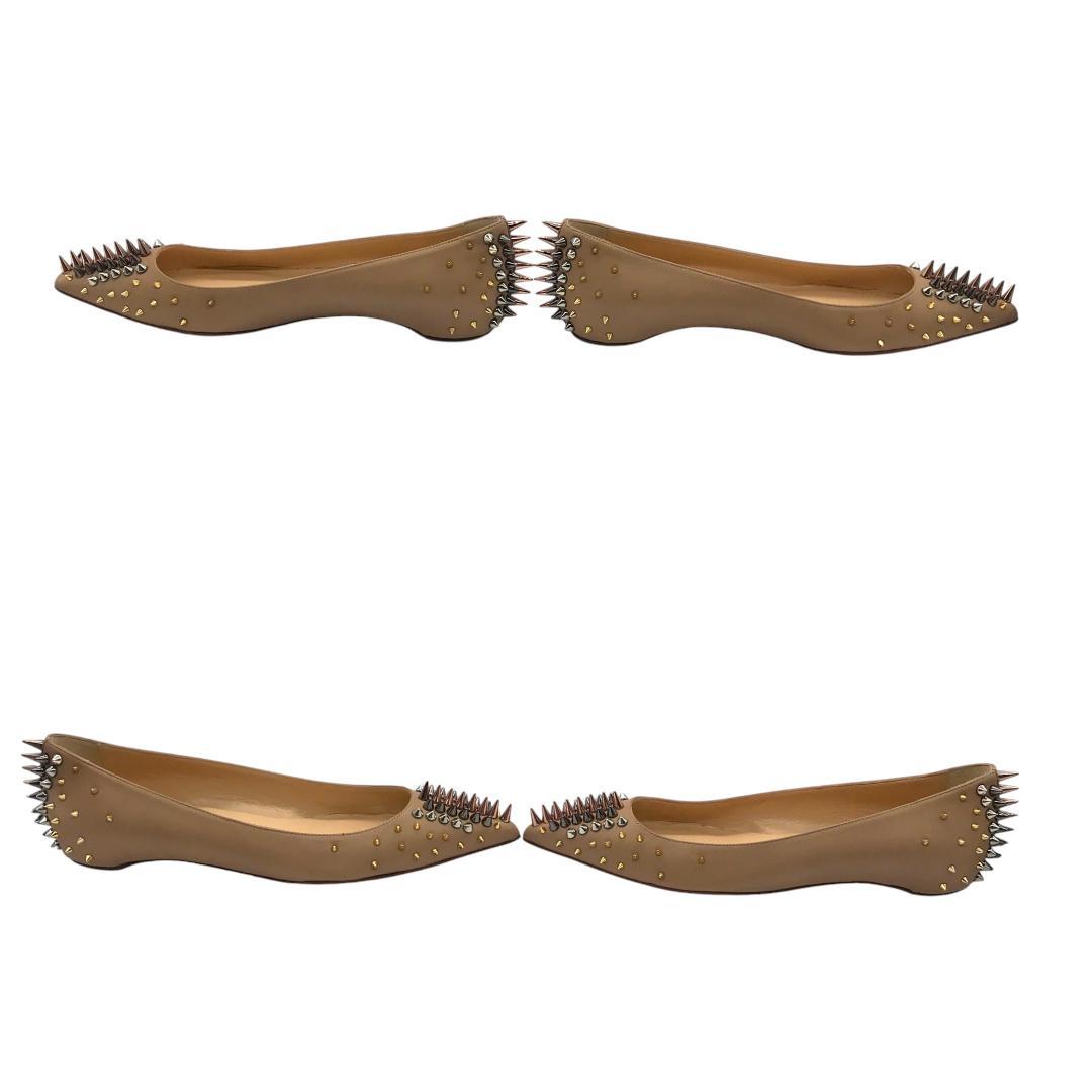 【新品未使用】クリスチャンルブタン フラットシューズ スパイクスタッズ