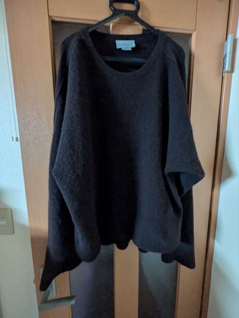 YOKE CREW NECK クルーネックニットブラウン