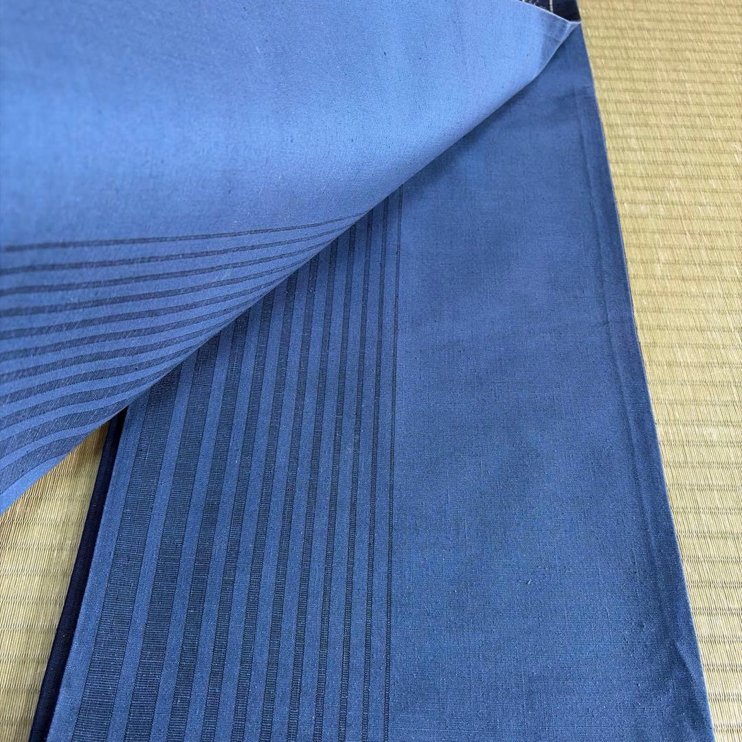 正絹　紬　全通袋帯《ライン　花》