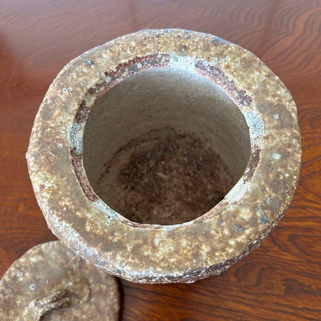 お値下げします！信楽焼 水指 皆川仁史作 茶道具 手作り 陶器 箱・共紙付き