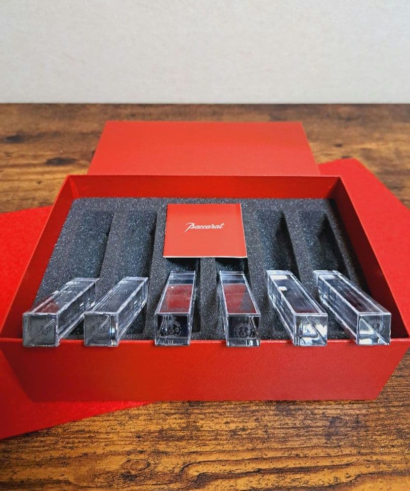 専用 バカラ スクエア レスト クリスタル 箸置き 6個セット 未使用 レア