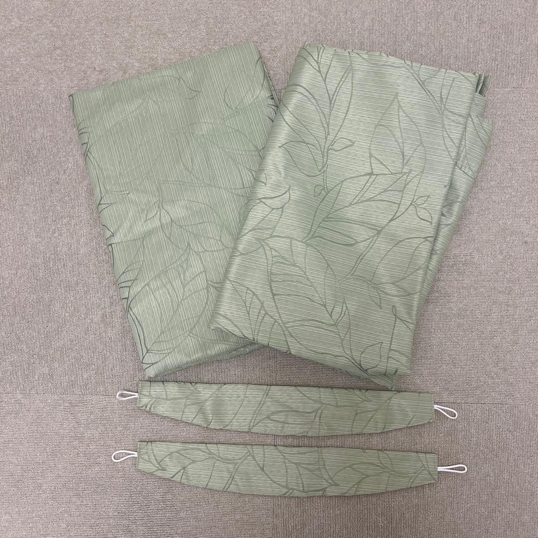 【ニトリ】遮光1級 遮熱 遮音 カーテン2枚入り リラ イエローグリーン①