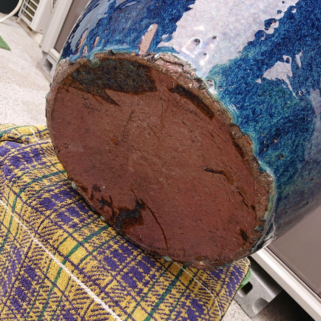 時代物、特大火鉢海鼠釉薬、貴重品