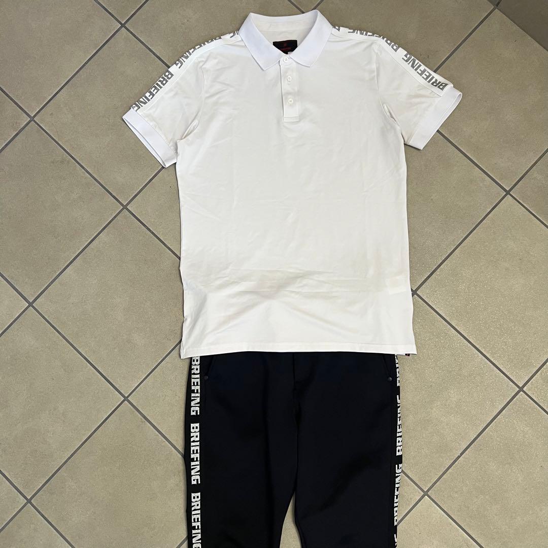 BRIEFING ブリーフィング　セットアップ　メンズ　サイドロゴ　ゴルフ　白黒