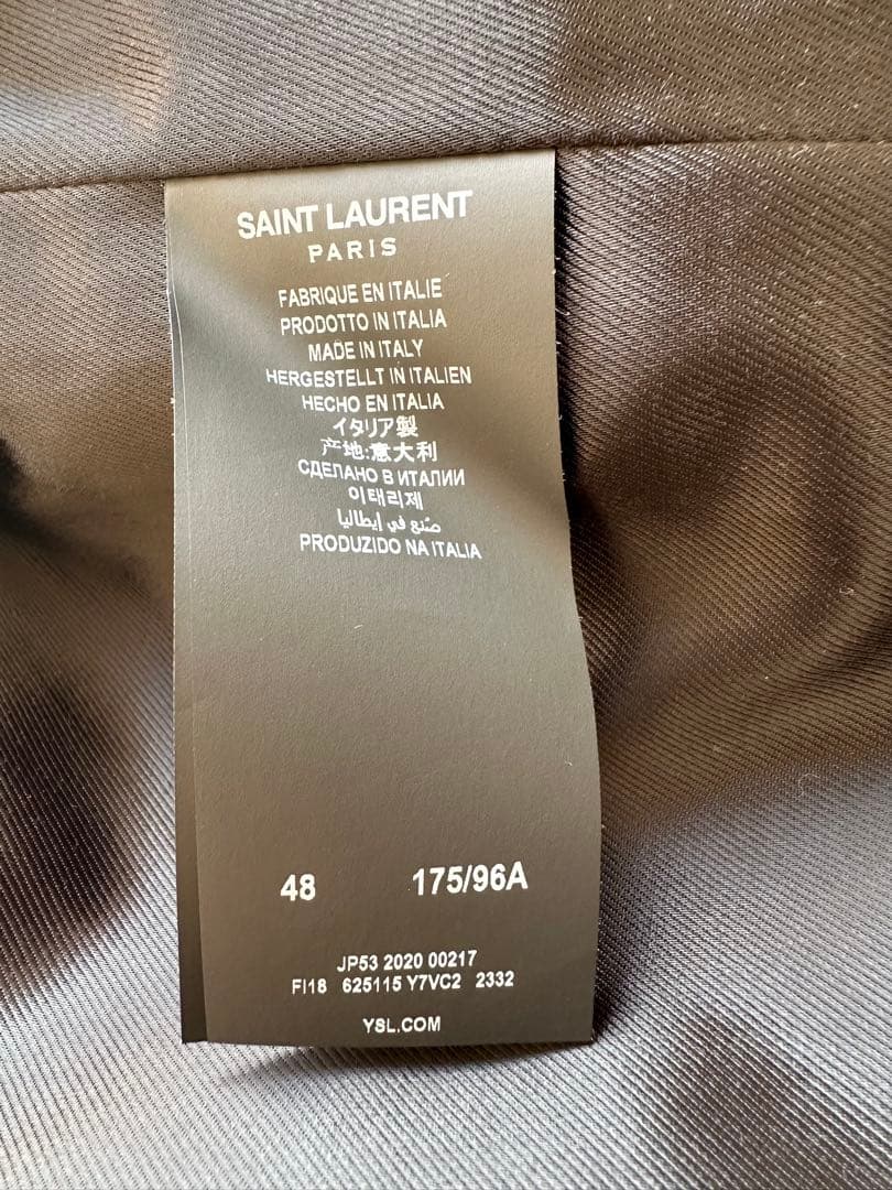 SAINT LAURENT カモフラージュ柄シアリングダッフルコート 48サイズ