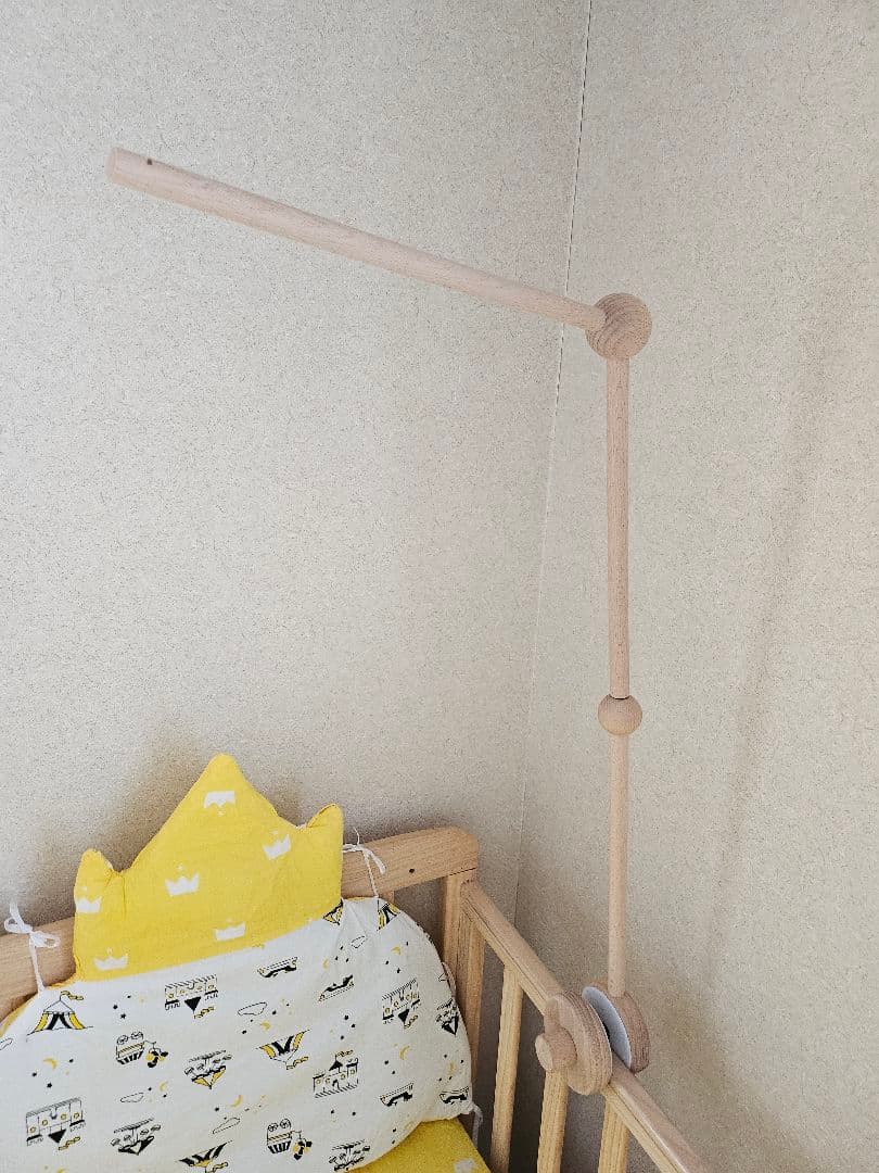 ベビーベッド メリーぶら下げ棒付き