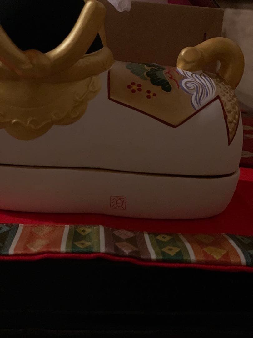 須はら張り子 須原陶磁工房 雛祭り 雛人形 犬筥 特大 誕生日 出産祝い 廃盤品