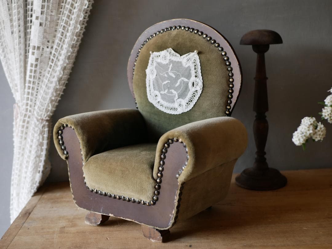 ソファ　チェア　フランスアンティーク　ぬいぐるみ用　アンティークチェア